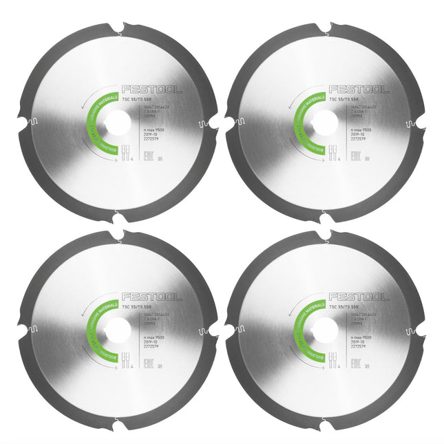 Festool 4x disco diamantato 160 x 2,2 x 20 mm DIA4 per TS 55 R e TSC 55 ( 4x 201910 )