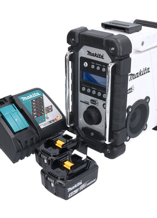 Makita DMR 110 RTNW Akku Baustellenradio 12 V - 18 V IP64 DAB + 2x Akku 5,0 Ah + Ladegerät - Toolbrothers