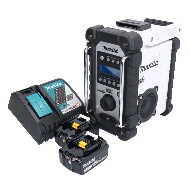 Makita DMR 110 RGNW Akku Baustellenradio 12 V - 18 V IP64 DAB + 2x Akku 6,0 Ah + Ladegerät - Toolbrothers