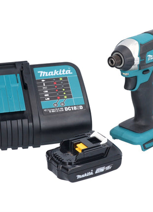 Makita DTD 152 SY1 Atornillador de impacto inalámbrico 18 V 165 Nm 1/4" + 1x batería 1,5 Ah + cargador