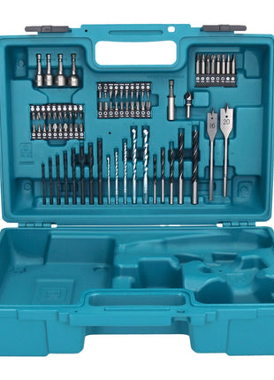 Makita DDF 484 F1X1 taladro atornillador inalámbrico 18 V 54 Nm + 1x batería 3,0 Ah + juego de accesorios 74 piezas + maletín - sin cargador