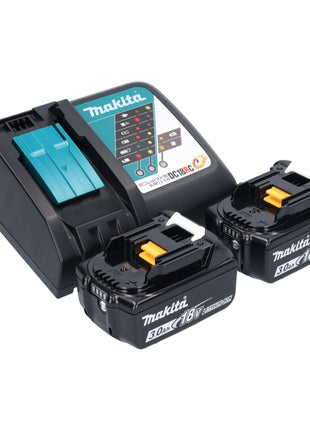 Makita DDF 484 RFX1 taladro atornillador inalámbrico 18 V 54 Nm + 2x baterías 3,0 Ah + cargador + set de accesorios 74 piezas + maletín