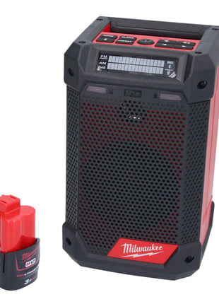 Milwaukee M12 RCDAB+-301 radio de batería DAB+ 12 V + 1x batería 3.0 Ah - sin cargador