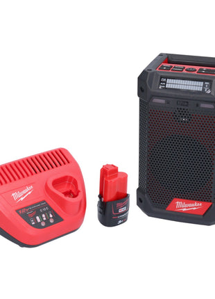 Milwaukee M12 RCDAB+-301 radio batería DAB+ 12 V + 1x batería 3.0 Ah + cargador