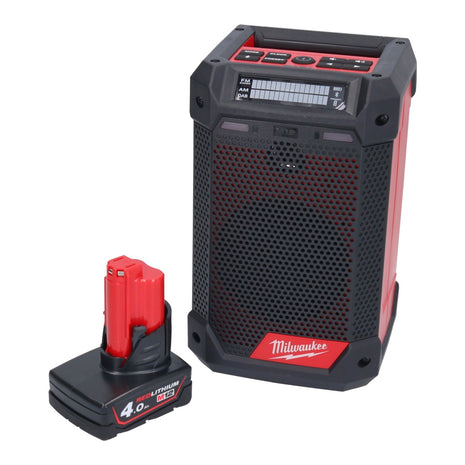 Milwaukee M12 RCDAB+-401 Akku Radio DAB+ 12 V + 1x Akku 4,0 Ah - ohne Ladegerät