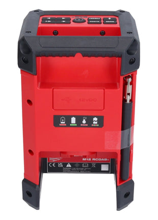 Milwaukee M12 RCDAB+-401 radio batería DAB+ 12 V + 1x batería 4.0 Ah + cargador