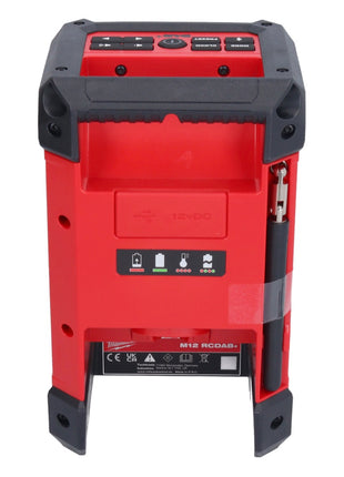 Milwaukee M12 RCDAB+-402 Radio chargeur DAB+ sans fil 12V + 2x Batteries 4.0Ah + Chargeur