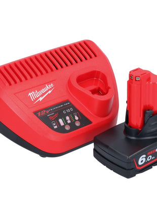 Milwaukee M12 RCDAB+-601 radio à batterie DAB+ 12 V + 1x batterie 6,0 Ah + chargeur