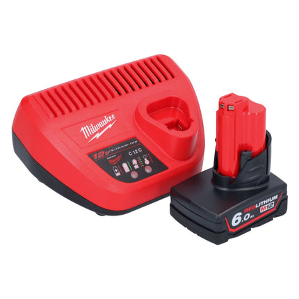 Milwaukee M12 RCDAB+-601 radio batería DAB+ 12 V + 1x batería 6,0 Ah + cargador