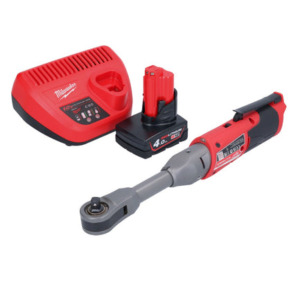 Milwaukee M12 FIR38LR-401 batería de trinquete larga 12 V 75 Nm 3/8" 1/4" + 1x batería 4,0 Ah + cargador