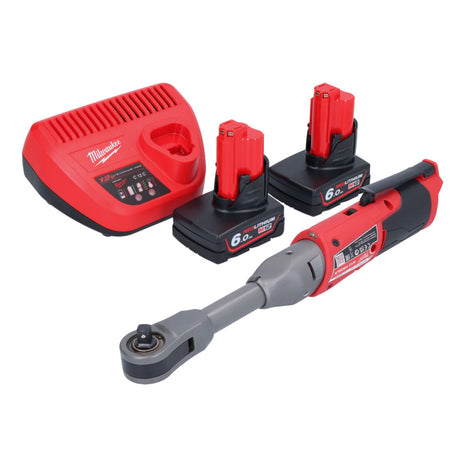 Milwaukee M12 FIR38LR-602 Grzechotka akumulatorowa 12 V 75 Nm 3/8" + 2x akumulator 6,0 Ah + ładowarka