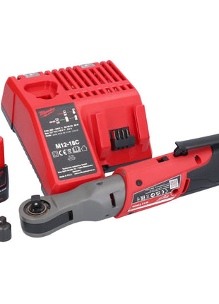 Milwaukee M12 FIR38-301 grzechotka akumulatorowa 12 V 75 Nm 3/8" 1/4" + 1x akumulator 3,0 Ah + ładowarka