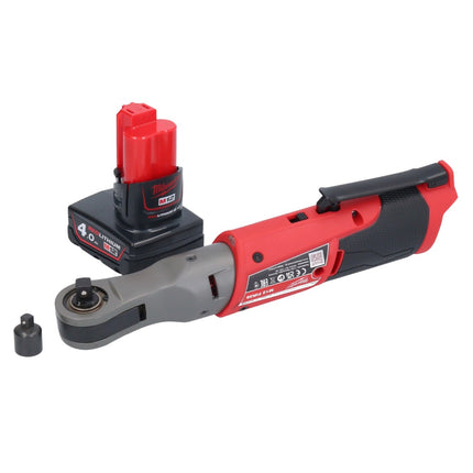 Milwaukee M12 FIR38-401 Cordless Sub Compact Ratchet 12V 75Nm 3/8" 1/4" + 1x Battery 4.0Ah - without charger