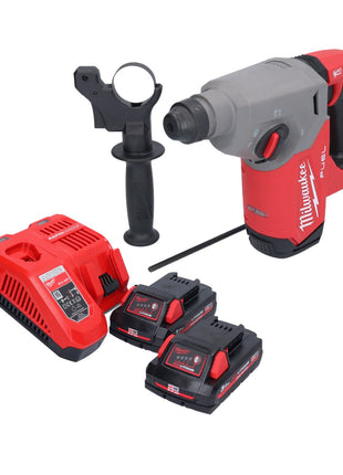 Taladro percutor a batería Milwaukee M18 FH-302 18 V 2,5 J SDS plus sin escobillas + 2x baterías 3,0 Ah + cargador