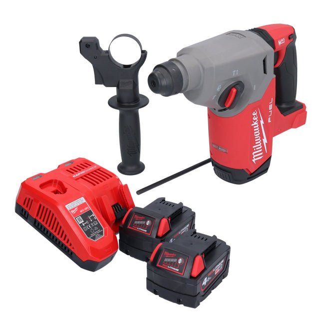 Taladro percutor a batería Milwaukee M18 FH-402 18 V 2,5 J SDS plus sin escobillas + 2x batería 4,0 Ah + cargador