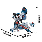 Scie à tronçonner sans fil Bosch GCM 18V-216 DC Professional Scie à onglets 18 V 216 mm BITURBO Brushless Solo (0601B47000) - sans batterie, sans chargeur