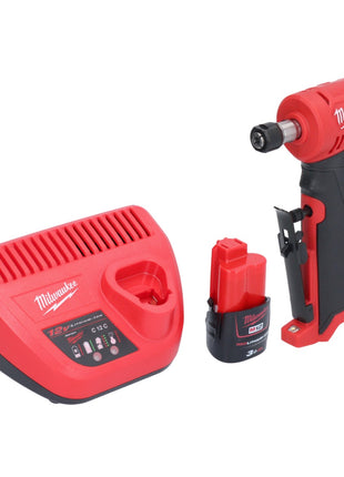 Amoladora recta Milwaukee M12 FDGA-301 angular 12 V 6/8 mm sin escobillas + 1x batería 3,0 Ah + cargador