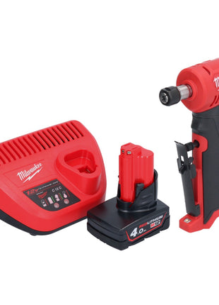 Amoladora recta Milwaukee M12 FDGA-401 angular 12 V 6/8 mm sin escobillas + 1x batería 4,0 Ah + cargador