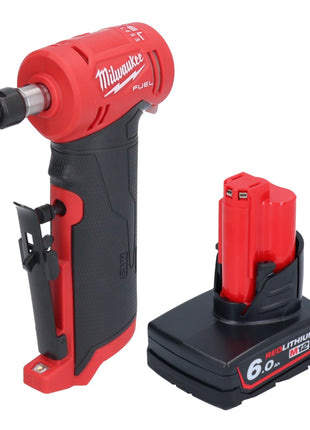 Milwaukee M12 FDGA-601 Meuleuse droite coudée 12 V 6 / 8 mm Brushless + 1x batterie 6,0 Ah - sans chargeur