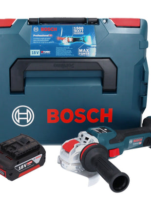 Bosch GWX 18V-15 SC Professional Akku Winkelschleifer 18 V 125 mm BITURBO X-LOCK + 1x Akku 5,0 Ah + L-BOXX - ohne Ladegerät - Toolbrothers