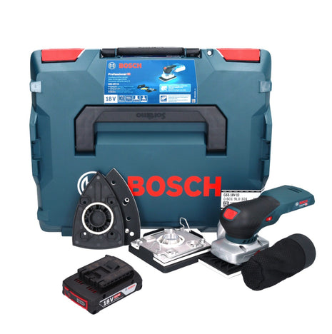 Bosch GSS 18V-13 Akku Schwingschleifer 18 V + 1x Akku 2,0 Ah + L-BOXX - ohne Ladegerät