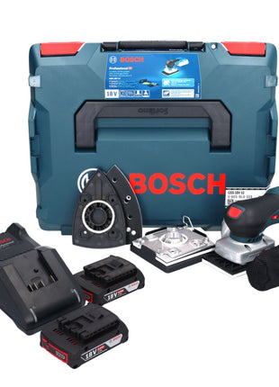 Bosch GSS 18V-13 Ponceuse vibrante sans fil 18 V + 2x batterie 2,0 Ah + chargeur + L-BOXX