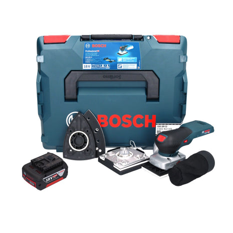 Bosch GSS 18V-13 Levigatrice orbitale a batteria 18 V + 1x batteria ricaricabile 5,0 Ah + L-BOXX - senza caricabatterie