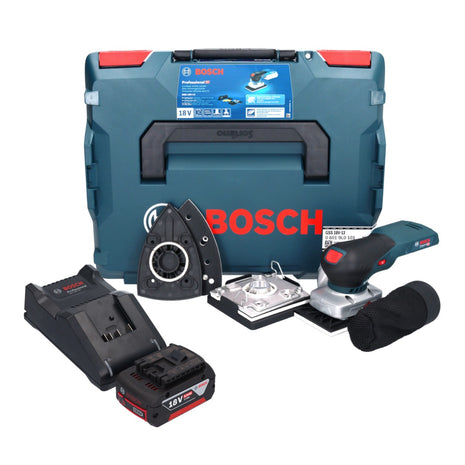 Bosch GSS 18V-13 levigatrice orbitale a batteria 18 V + 1x batteria ricaricabile 5,0 Ah + caricabatterie + L-BOXX