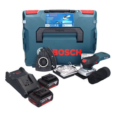 Bosch GSS 18V-13 Ponceuse vibrante sans fil 18 V + 2x batterie 5,0 Ah + chargeur + L-BOXX