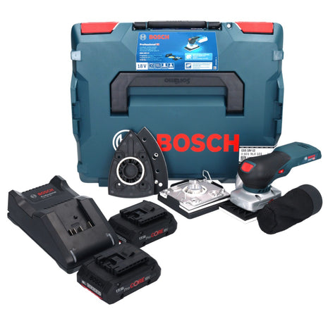 Bosch GSS 18V-13 levigatrice orbitale a batteria 18 V + 2x batteria ProCORE 4,0 Ah + caricabatterie + L-BOXX