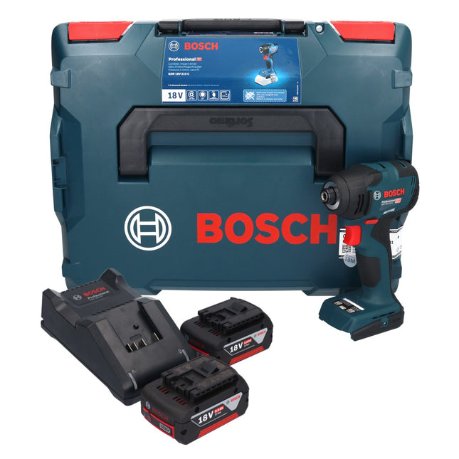 Bosch GDR 18V-210 C Professional Akku Drehschlagschrauber 18 V 210 Nm 1/4" + 2x Akku 5,0 Ah + Ladegerät + L-BOXX - Toolbrothers