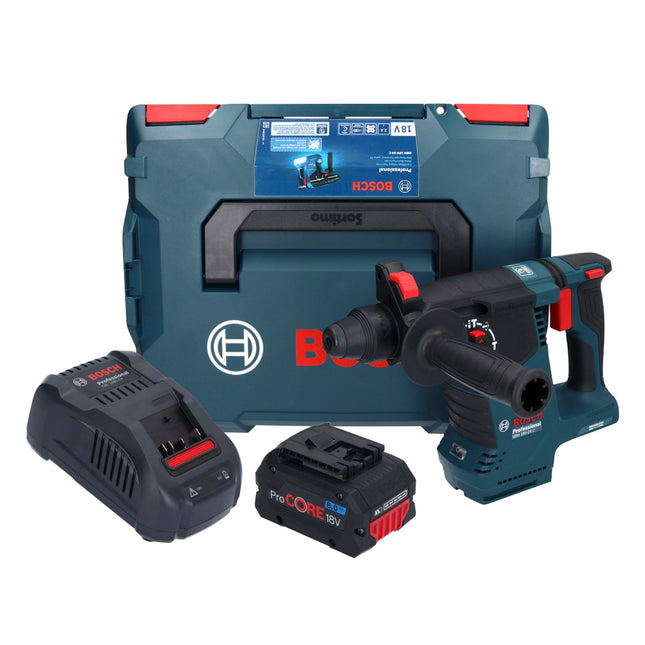 Bosch GBH 18V-24 C Profesjonalny akumulatorowy młot udarowo-obrotowy 18 V 2,4 J bezszczotkowy SDS plus + 1x akumulator ProCORE 8,0 Ah + ładowarka + L-BOXX