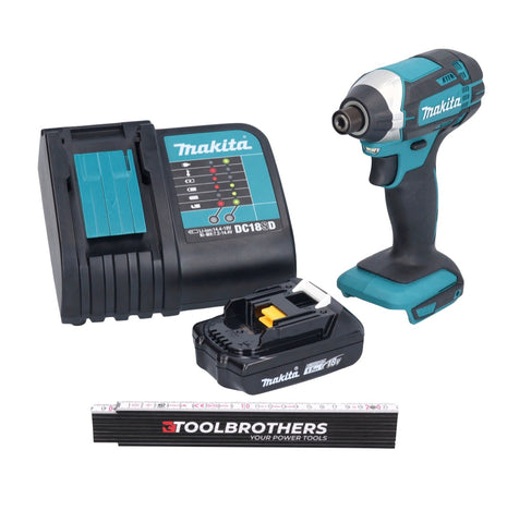 Toolbrothers folding rule + DTD 152 SY1 cordless impact wrench 18 V 165 Nm 1/4" + 1x rechargeable battery 1.5 Ah + charger