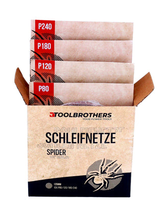 Metabo SXA 18 LTX 125 BL Ponceuse orbitale sans fil 18 V 125 mm (600146840) sans balais + 2x Set d'abrasifs filet Toolbrothers SPIDER + metaBOX - sans batterie, sans chargeur