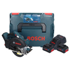 Bosch GKM 18V-50 Professional sierra circular para metal a batería 18 V 136 mm sin escobillas + 2x batería ProCORE 8,0 Ah + cargador + L-Boxx