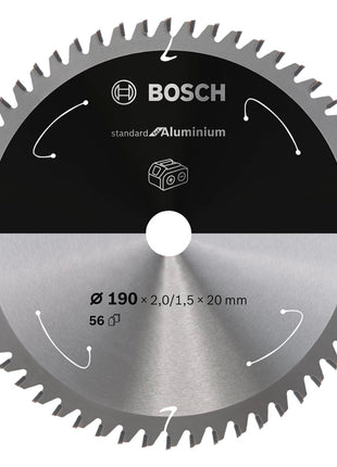 Bosch Professional Standard for Aluminium Kreissägeblatt 190 x 20 x 2 mm 56 Zähne ( 2608837770 ) - Toolbrothers