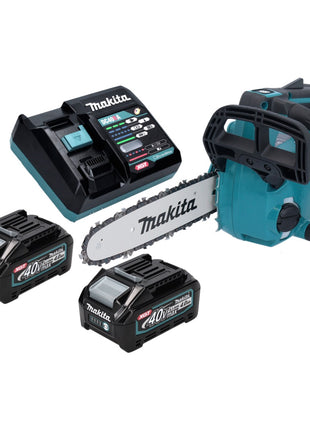 Motosierra a batería Makita UC 002 GM201 40 V máx. 25 cm 24,8 m/s sin escobillas + 2x baterías 4,0 Ah + cargador