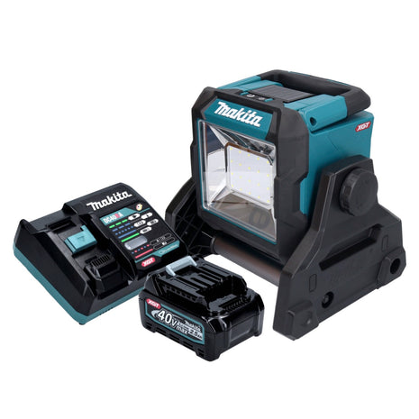 Makita ML003GD101 Foco de construcción LED a batería 18 V / 40 V máx. 1100 lm + 1x batería 2,5 Ah + cargador