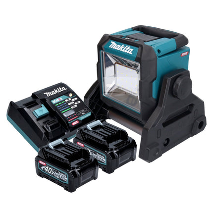 Foco de construcción LED a batería Makita ML003GD201 18 V / 40 V máx. 1100 lm + 2x baterías 2,5 Ah + cargador