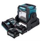 Foco de construcción LED a batería Makita ML003GM201 18 V / 40 V máx. 1100 lm + 2x baterías 4,0 Ah + cargador