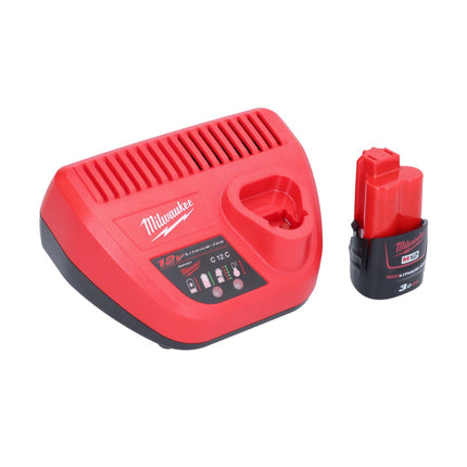 Milwaukee C12 RT-301 akumulatorowe narzędzie obrotowe 12 V + 1x akumulator 3,0 Ah + ładowarka