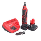 Herramienta rotativa a batería Milwaukee C12 RT-402 12 V + 2x baterías 4.0 Ah + cargador