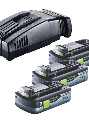 Festool Energie Set 3x BP 18 Li 4,0 Ah HPC-ASI Akkupack 18V 4,0 Ah HighPower ( 3x 205034 ) + SCA 16 Schnellladegerät 10,8 V - 18 V ( 576953 ) - Toolbrothers