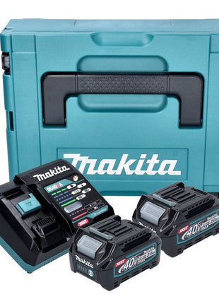 Kit de fuente de alimentación Makita (191V07-0) 2x batería BL 4020 40 V máx. 2,0 Ah XGT + cargador DC 40 RA + Makpac