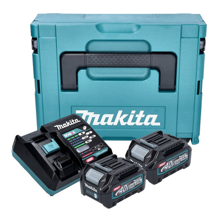 Kit de fuente de alimentación Makita (191V07-0) 2x batería BL 4020 40 V máx. 2,0 Ah XGT + cargador DC 40 RA + Makpac