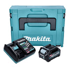 Kit de fuente de alimentación Makita 1x batería BL 4025 40 V máx. 2,5 Ah XGT + cargador DC 40 RA + Makpac