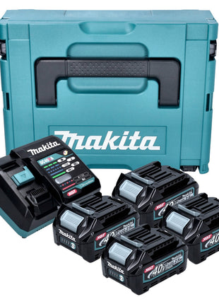 Makita Power Source Kit 4x BL 4025 Akku 40 V max. 2,5 Ah XGT + DC 40 RA Ladegerät + Makpac