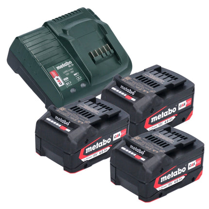 Metabo Basic Set 3x Li-Power battery pack 18 V 4.0 Ah + Metabo SC 30 charger 12 - 18 V