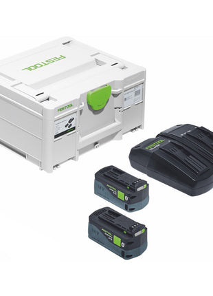 Festool CSC SYS 50 EBI-Set Scie circulaire sur table sans fil 36 V ( 2x 18 V ) ( 577379 ) 168 mm Brushless + support + 2x batterie 5,0 Ah + chargeur + Systainer