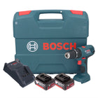 Taladro percutor inalámbrico Bosch GSB 18V-21 18 V 55 Nm + 2x baterías 3,0 Ah + cargador + maletín L